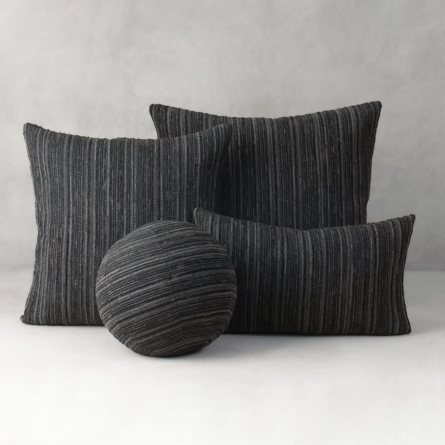 12" x 20" Elaine Smith Pillow  Luxe Stripe Charcoal, image 5