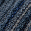12" Round Elaine Smith Orb Pillow Luxe Stripe Indigo
