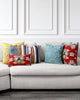 20" Square Elaine Smith Pillow  Thumbprint Aruba
