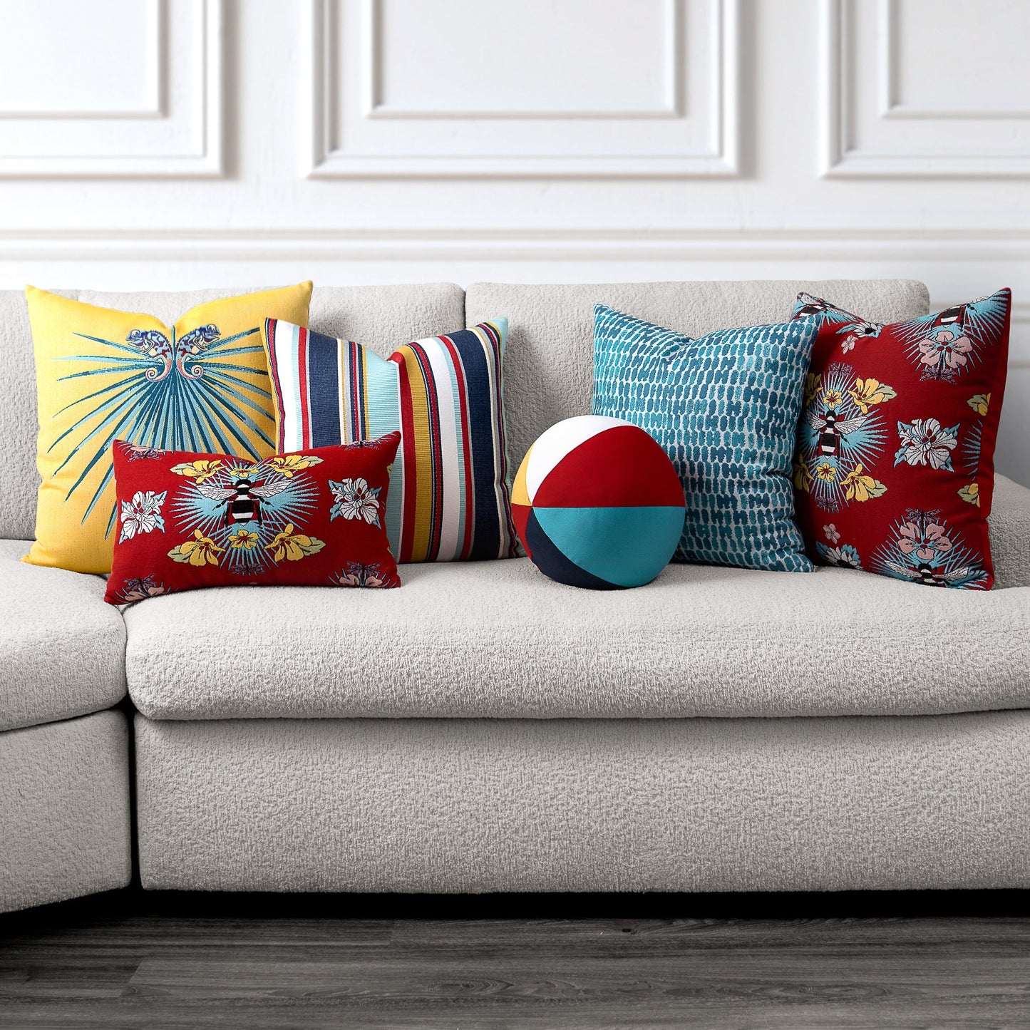 12" Round Elaine Smith Multicolor Orb Pillow, image 3