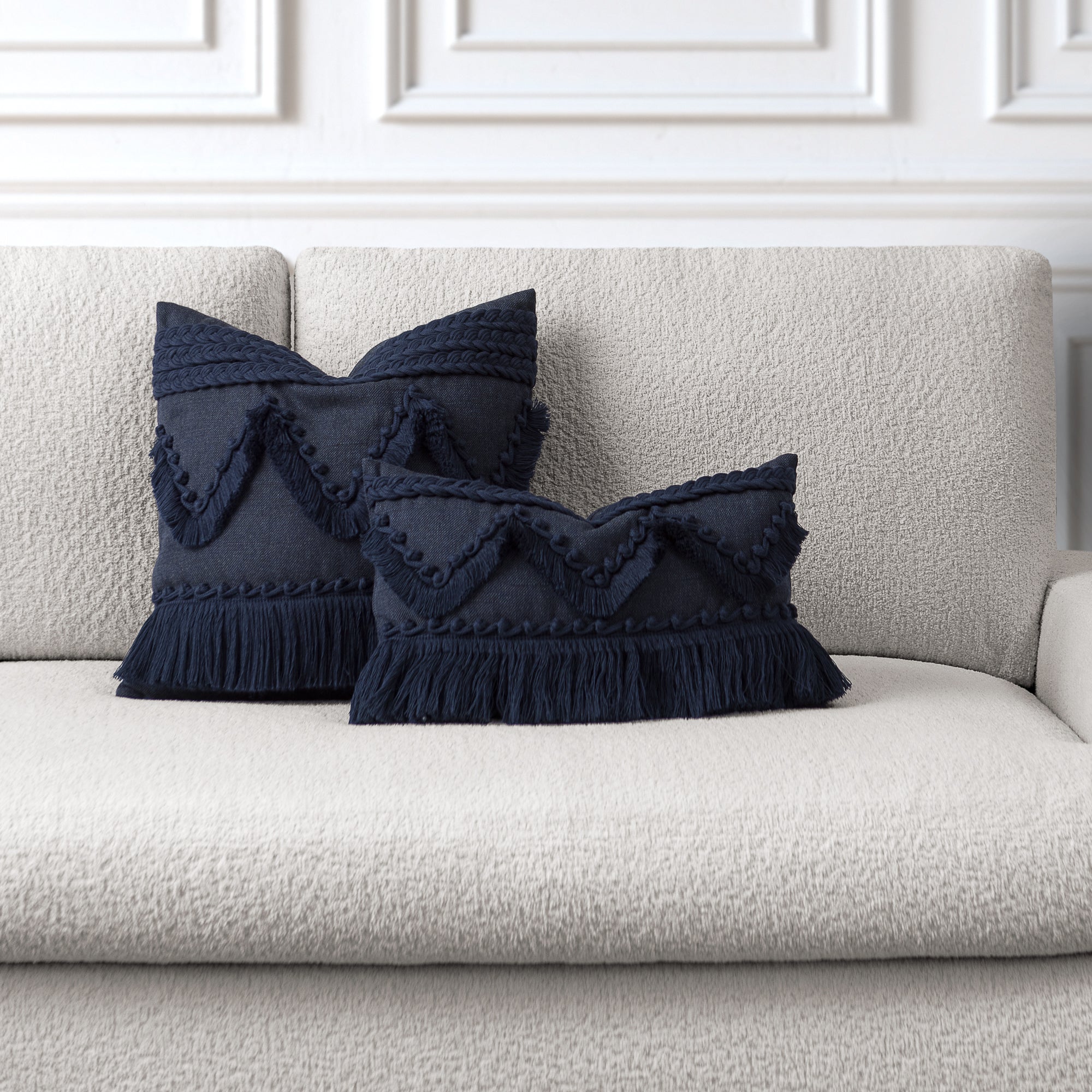 20" Square Elaine Smith Pillow  Tavarua Indigo