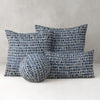 12" Round Elaine Smith Orb Pillow Thumbprint Indigo