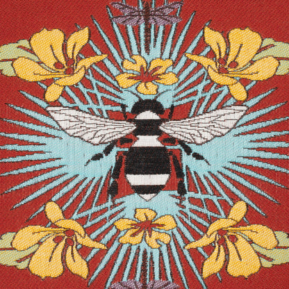 
                  12" x 20" Elaine Smith Pillow  Tropical Bee Red - Image 2
                