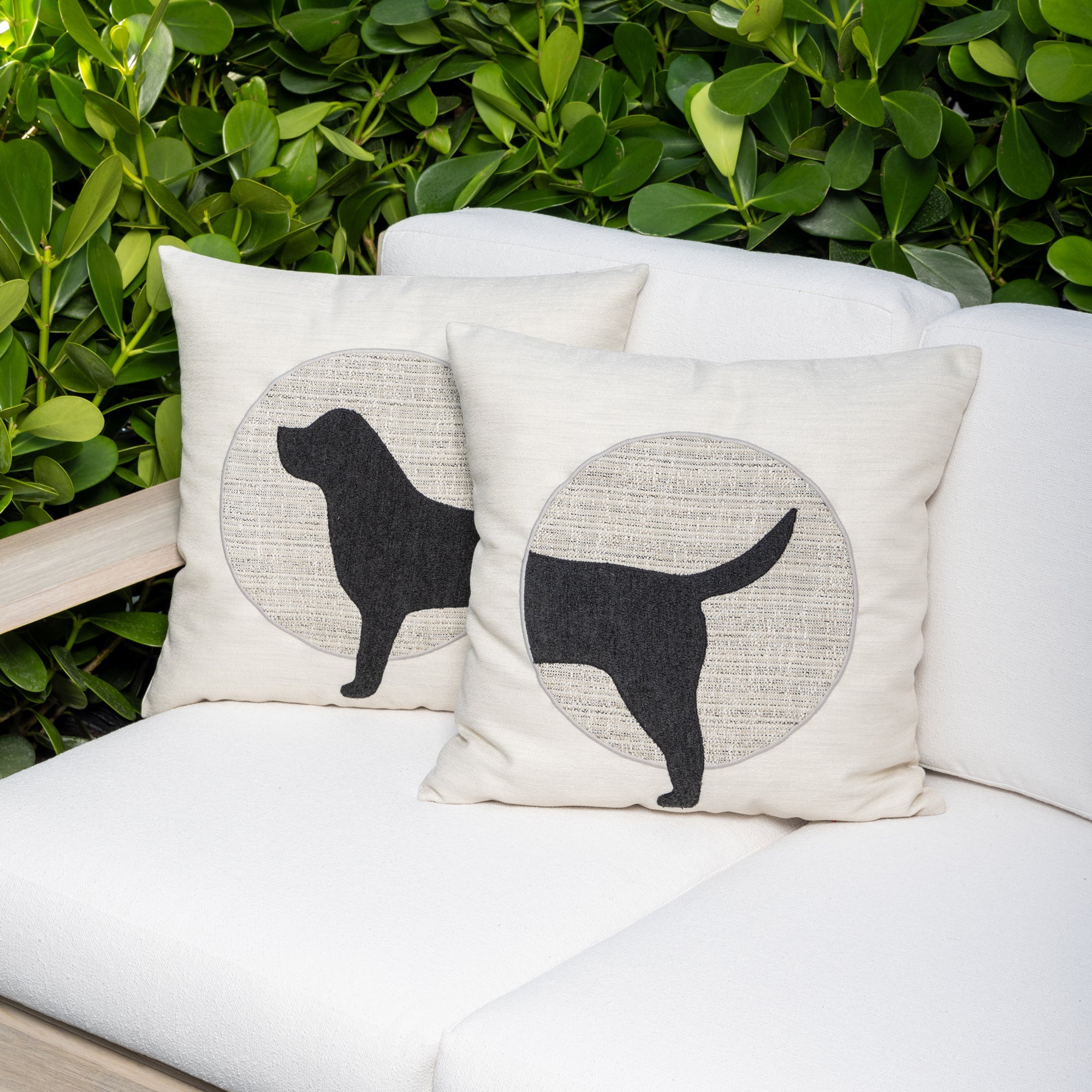 20" Square Elaine Smith Pillow  Unconditional Woof Head