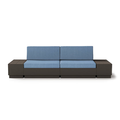 
                  Elevate 4 Piece Loveseat Sectional Vintage Coffee Frame Sky Blue Cushions - Image 6
                