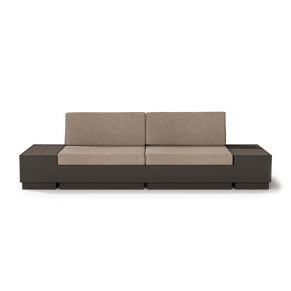 
                  Elevate 4 Piece Loveseat Sectional Vintage Coffee Frame Spiced Burlap Cushions - Image 7
                