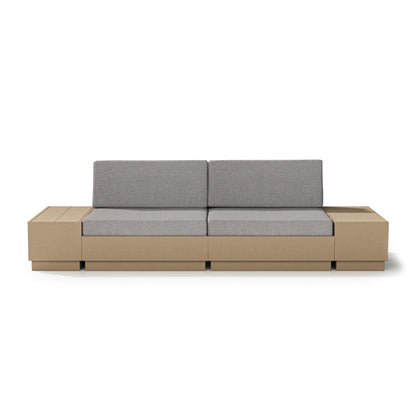 
                  Elevate 4 Piece Loveseat Sectional Vintage Sahara Frame Grey Mist Cushions - Image 10
                