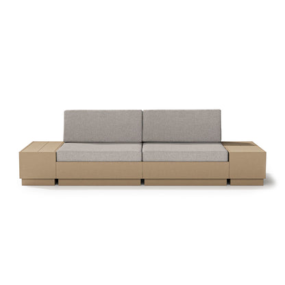 
                  Elevate 4 Piece Loveseat Sectional Vintage Sahara Frame Weathered Tweed Cushions - Image 14
                