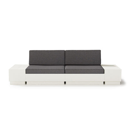 
                  Elevate 4 Piece Loveseat Sectional Vintage White Frame Ash Charcoal Cushions - Image 15
                