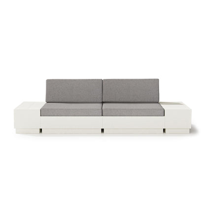 
                  Elevate 4 Piece Loveseat Sectional Vintage White Frame Grey Mist Cushions - Image 16
                