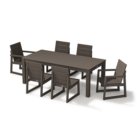 Elevate 7 Piece Dining Set Vintage Coffee Frame