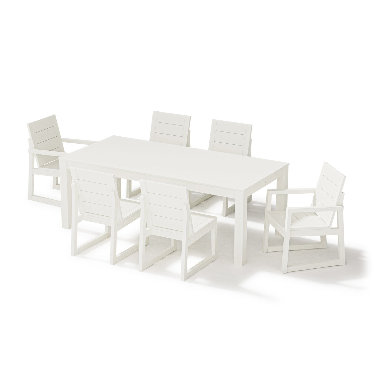 Elevate 7 Piece Dining Set Vintage White Frame, image 4