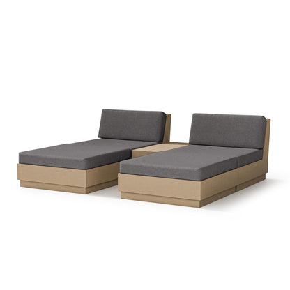 
                  Elevate Double Chaise Set Vintage Sahara Frame Ash Charcoal Cushions - Image 3
                