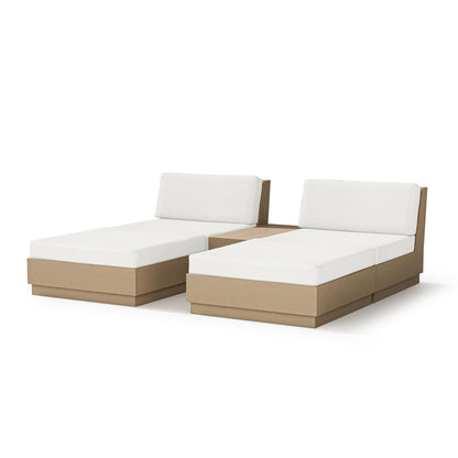 
                  Elevate Double Chaise Set Vintage Sahara Frame Natural Linen Cushions - Image 10
                