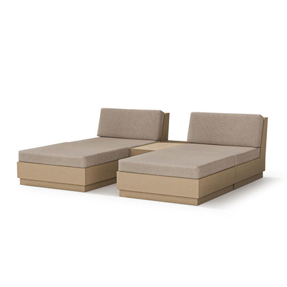 
                  Elevate Double Chaise Set Vintage Sahara Frame Spiced Burlap Cushions - Image 12
                