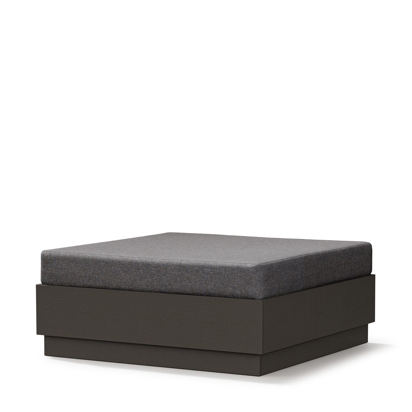 Elevate Lounge Ottoman Vintage Coffee Frame Ash Charcoal Cushion, image 3