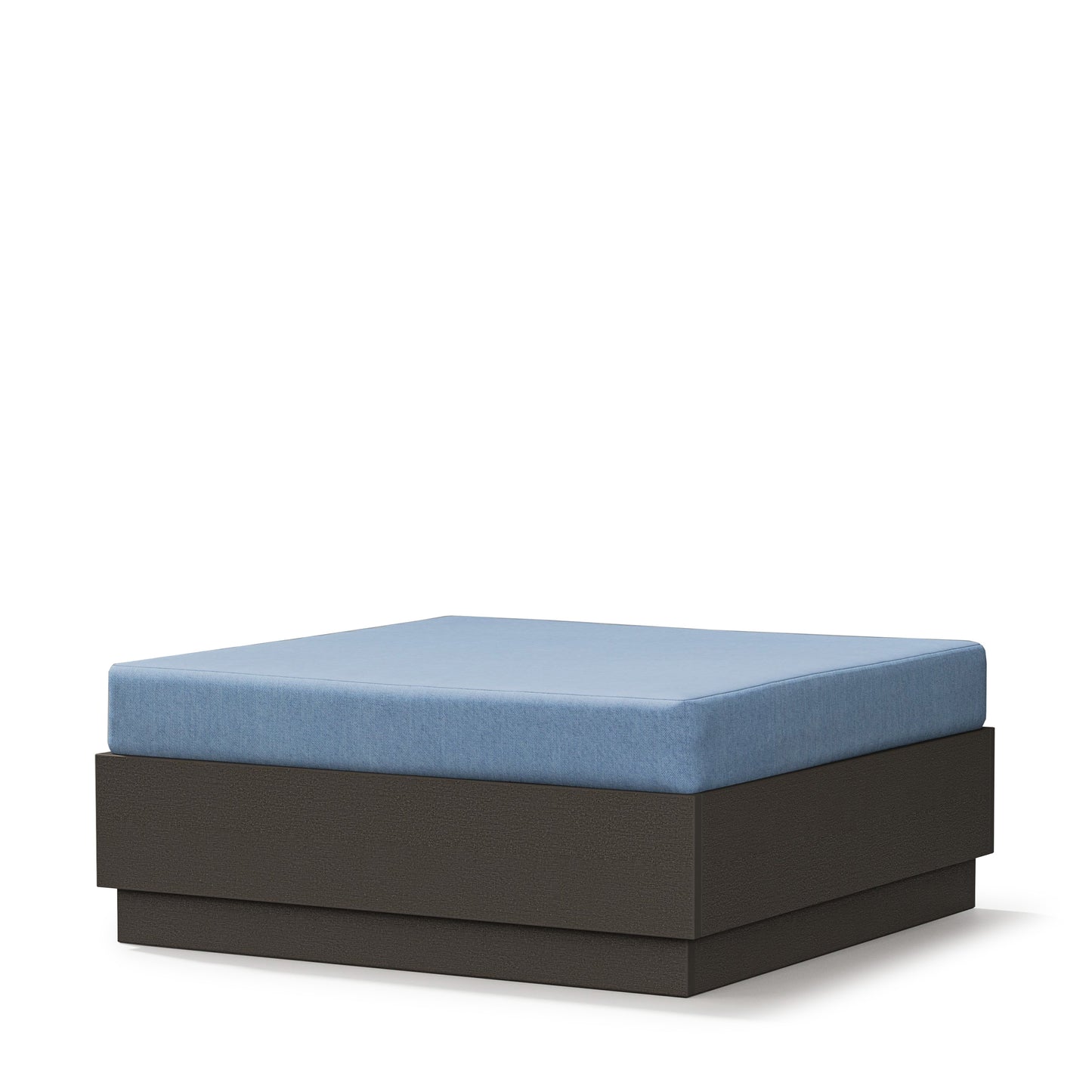 Elevate Lounge Ottoman Vintage Coffee Frame Sky Blue Cushion, image 6