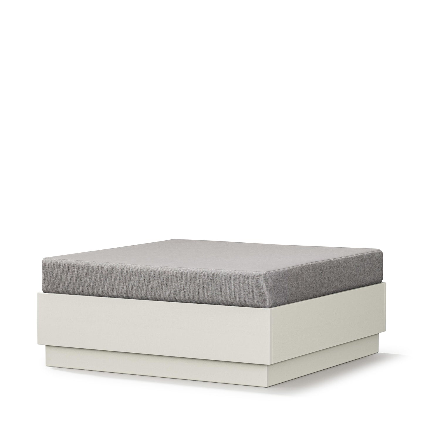 Elevate Lounge Ottoman Vintage White Frame Grey Mist Cushion, image 15