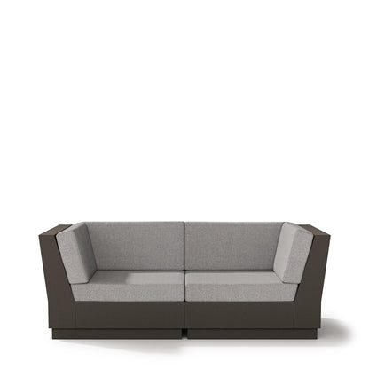 
                  Elevate Loveseat Sectional Vintage Coffee Frame Grey Mist Cushions - Image 4
                