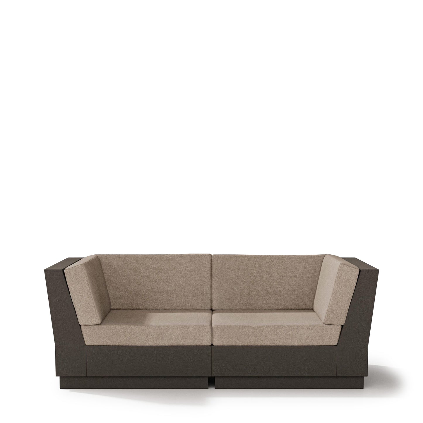 Elevate Loveseat Sectional Vintage Coffee Frame Spiced Burlap Cushions, image 7