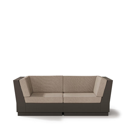 
                  Elevate Loveseat Sectional Vintage Coffee Frame Spiced Burlap Cushions - Image 7
                