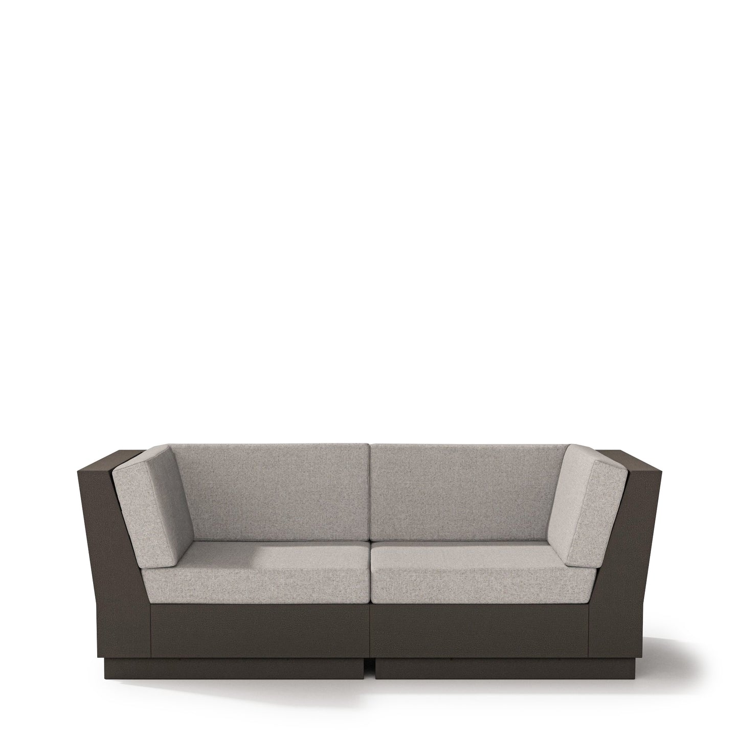 Elevate Loveseat Sectional Vintage Coffee Frame Weathered Tweed Cushions, image 8