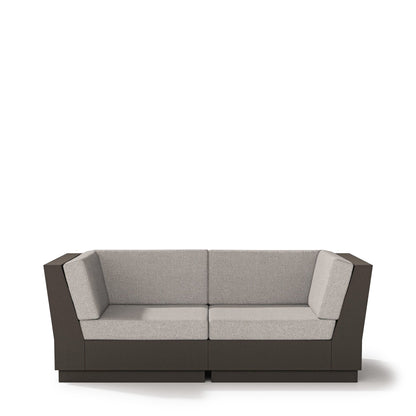 
                  Elevate Loveseat Sectional Vintage Coffee Frame Weathered Tweed Cushions - Image 8
                