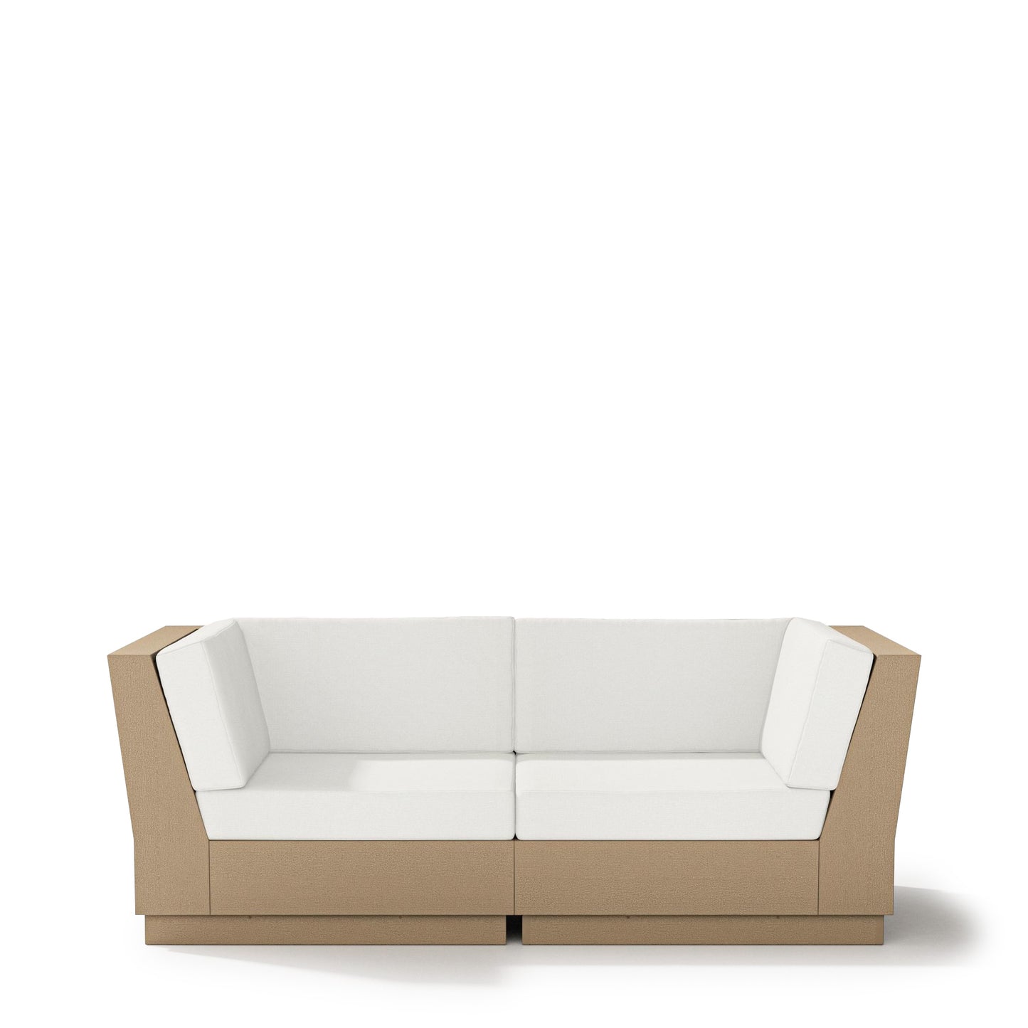 Elevate Loveseat Sectional Vintage Sahara Frame Natural Linen Cushions, image 11