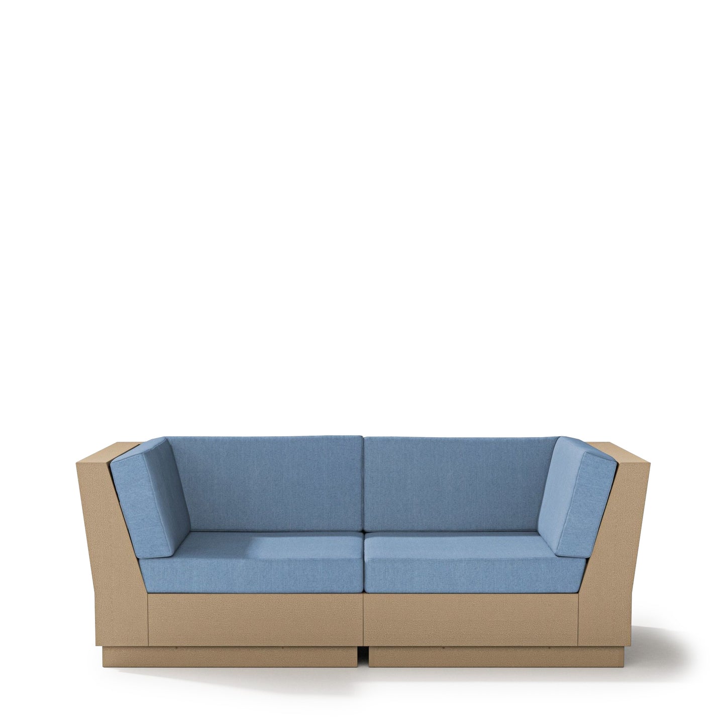 Elevate Loveseat Sectional Vintage Sahara Frame Sky Blue Cushions, image 12