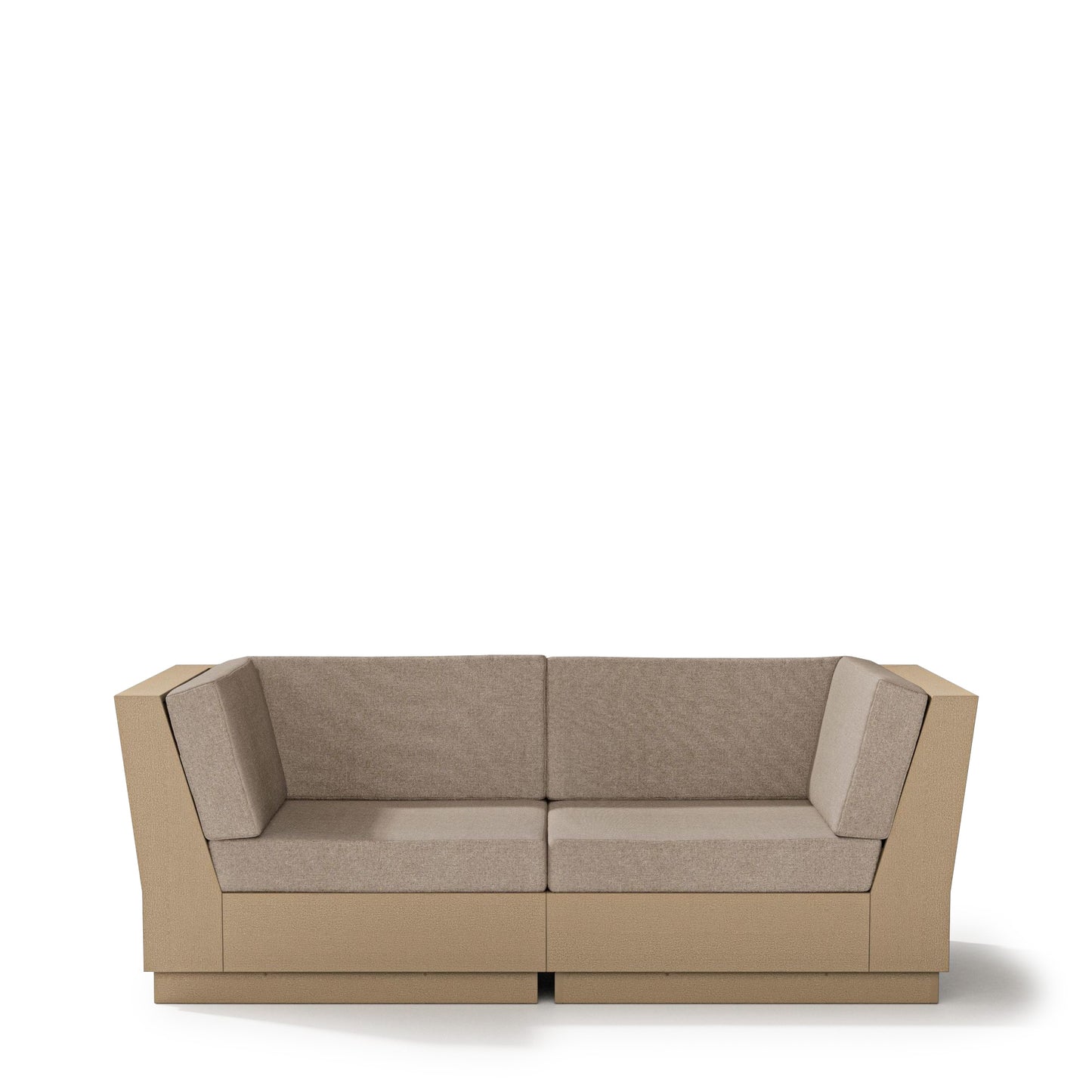 Elevate Loveseat Sectional Vintage Sahara Frame Spiced Burlap Cushions, image 13