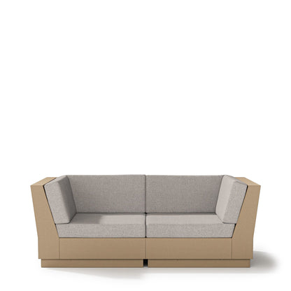 
                  Elevate Loveseat Sectional Vintage Sahara Frame Weathered Tweed Cushions - Image 3
                