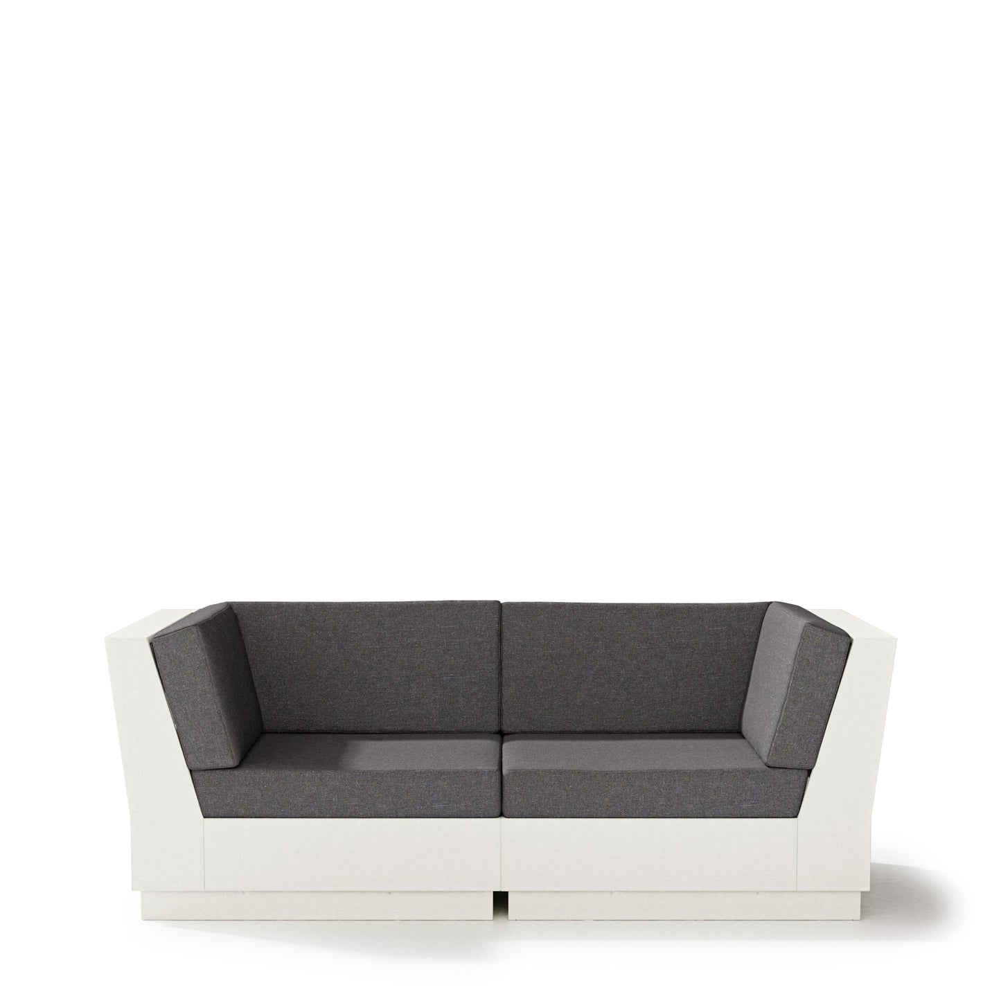 Elevate Loveseat Sectional Vintage White Frame Ash Charcoal Cushions, image 14