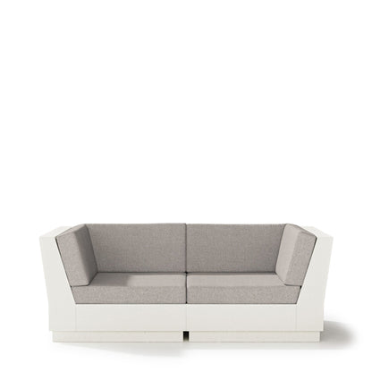 
                  Elevate Loveseat Sectional Vintage White Frame Weathered Tweed Cushions - Image 19
                