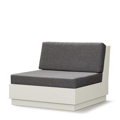 
                  Elevate Modular Armless Chair Vintage White Frame Ash Charcoal Cushions - Image 14
                