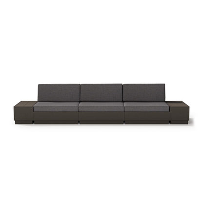 Elevate Straight Sectional Vintage Coffee Frame Ash Charcoal Cushions