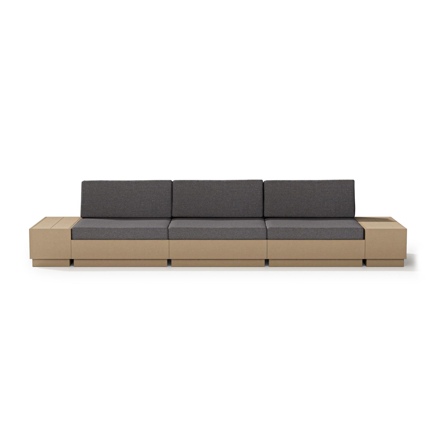 Elevate Straight Sectional Vintage Sahara Frame Ash Charcoal Cushions, image 9