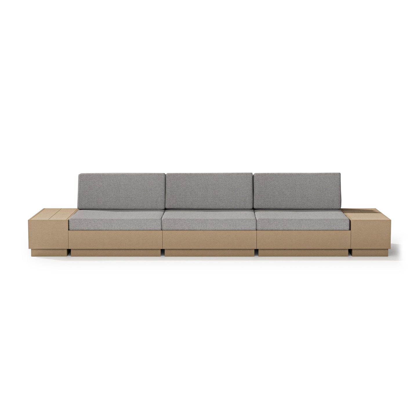 Elevate Straight Sectional Vintage Sahara Frame Grey Mist Cushions, image 2