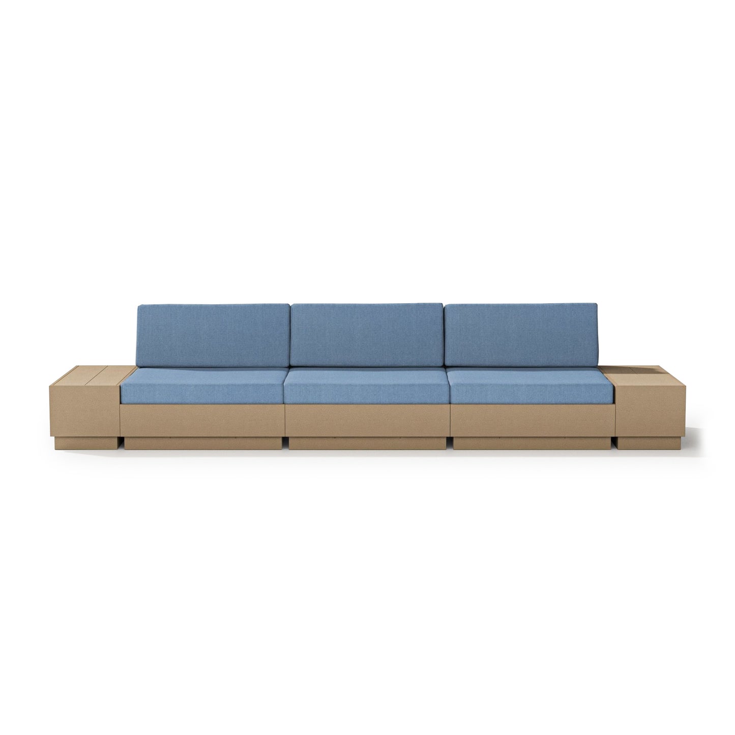 Elevate Straight Sectional Vintage Sahara Frame Sky Blue Cushions, image 11