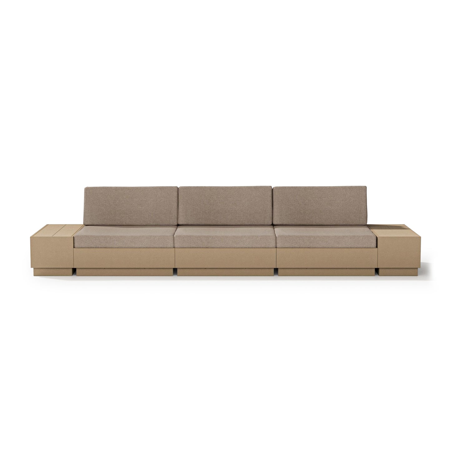 Elevate Straight Sectional Vintage Sahara Frame Spiced Burlap Cushions, image 13