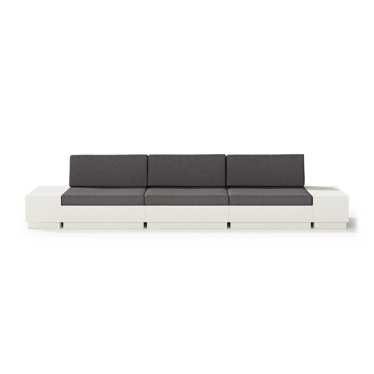 Elevate Straight Sectional Vintage White Frame Ash Charcoal Cushions, image 15