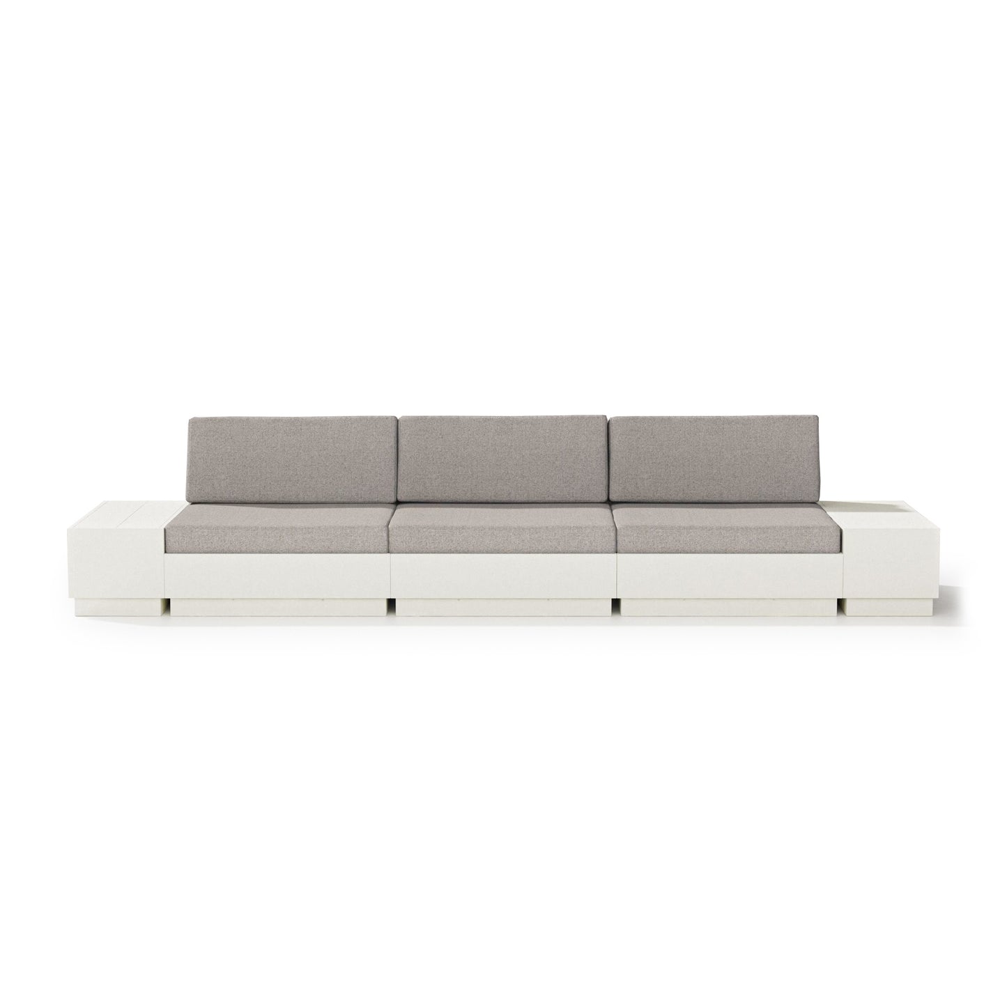 Elevate Straight Sectional Vintage White Frame Weathered Tweed Cushions, image 20