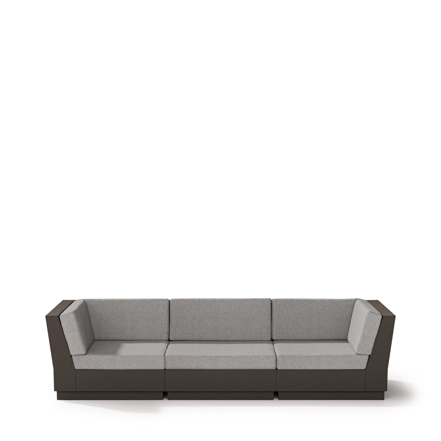 Eleveate Sectional Sofa Vintage Coffee Frame Grey Mist Cushions, image 4