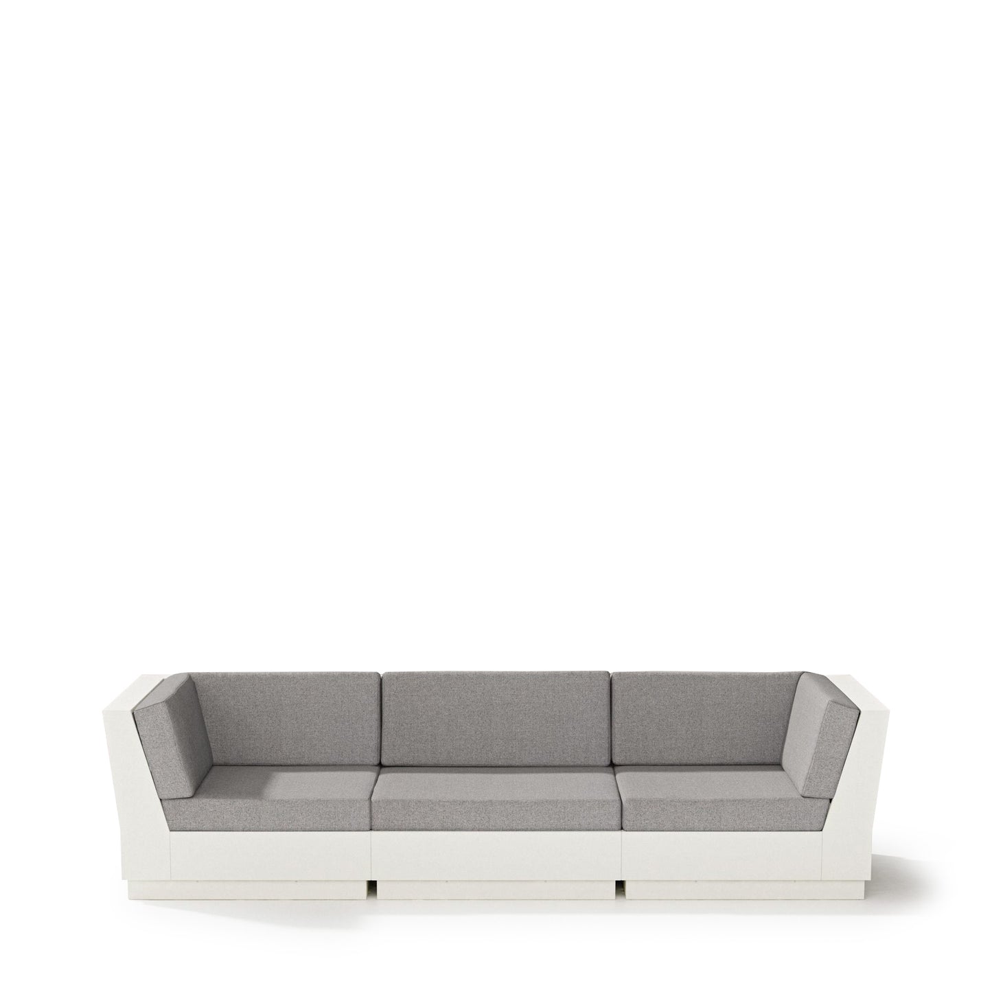 Eleveate Sectional Sofa Vintage White Frame Grey Mist Cushions, image 15