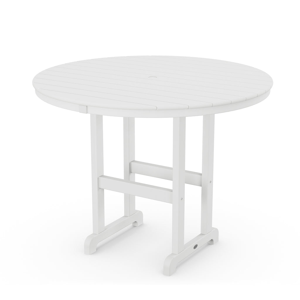 Farmhouse 48 Round Counter Table White