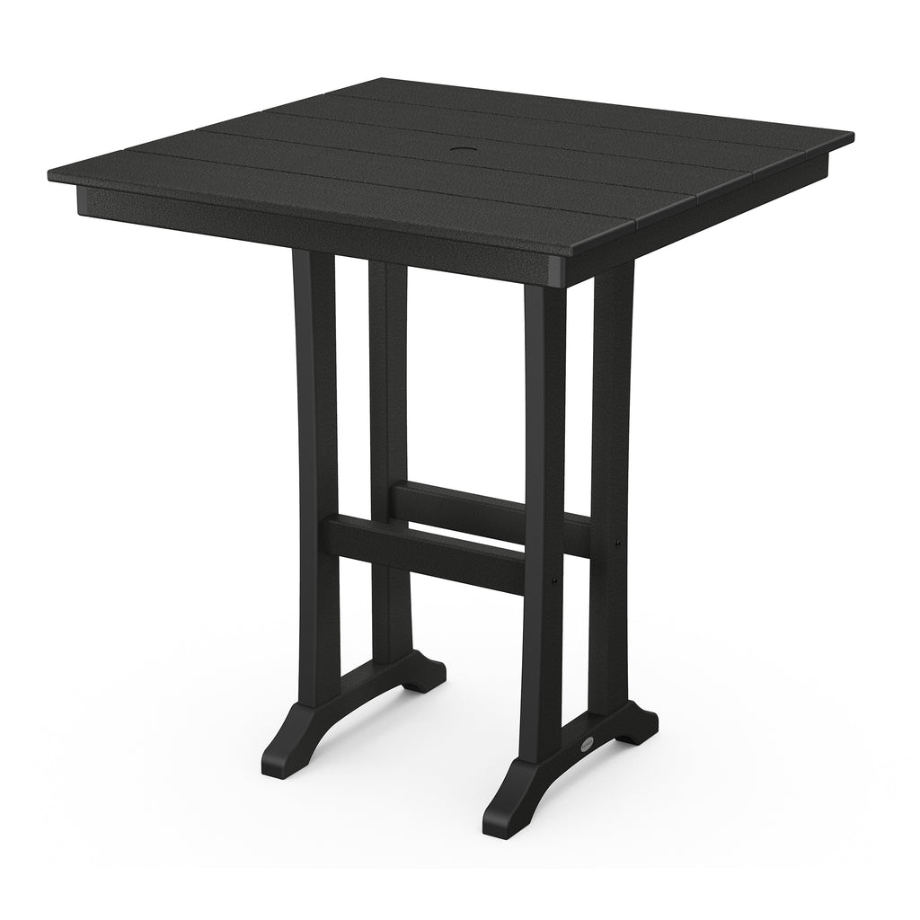 Farmhouse Trestle 37 Bar Table Black