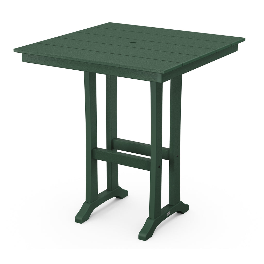 Farmhouse Trestle 37 Bar Table Green