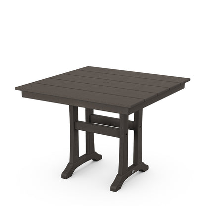 
                  Farmhouse Trestle 37 Dining Table Vintage Coffee - Image 2
                