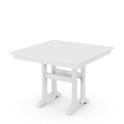 
                  Farmhouse Trestle 37 Dining Table White - Image 3
                