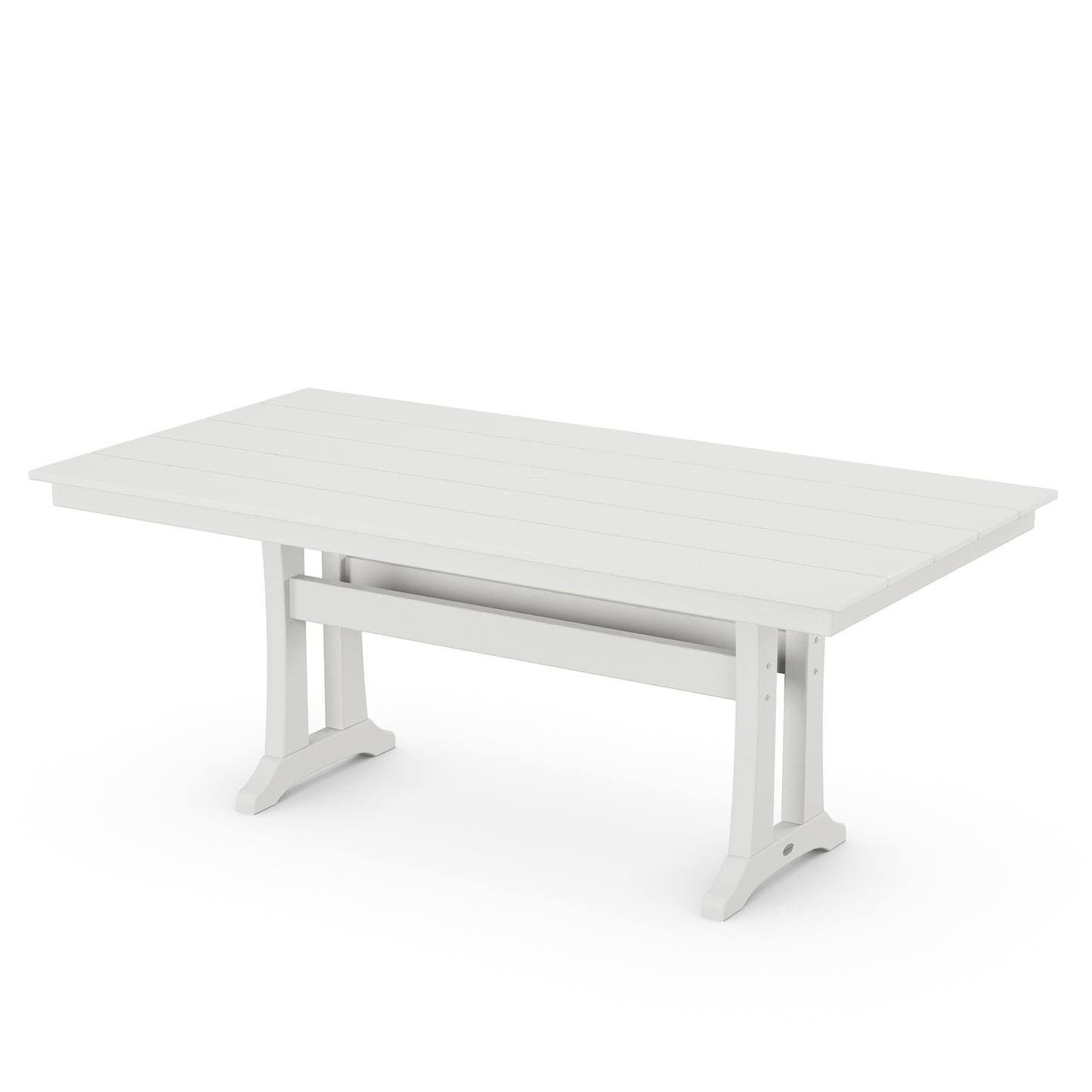 Farmhouse Trestle 37x72 Dining Table Vintage White, image 9