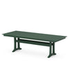 Farmhouse Trestle 38x96 Dining Table Green